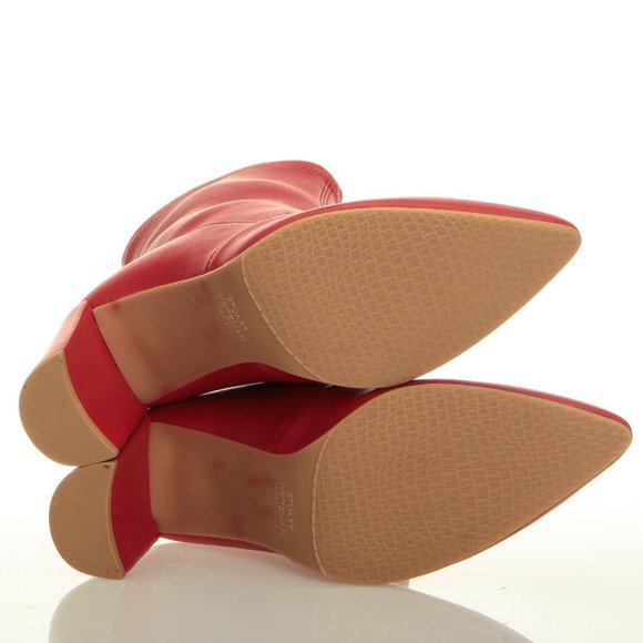 Stuart Weitzman Red Clinger Stretch Booties - Picture 4 of 6